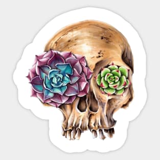 Blooming skull Sticker